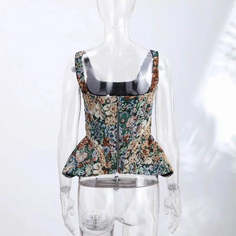 Sexy Print Flower Slim Sling Top Women Sleeveless Slip Backless Closed Waist Vest Female 2026 Fashion Summer Autumn Tops Lady — image 10