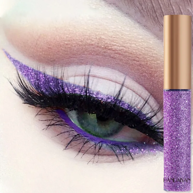 Glitter Liquid Eyeliner Pen Sparkly High Shine Pigment Stage Diamond Eyeshadow Long Lasting Waterproof Eye Makeup