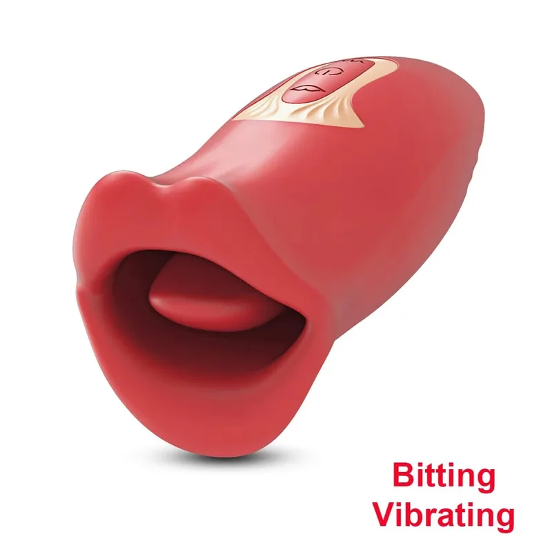 Pag-tap Flapping Vagina Dildo Vibrator para sa Babae Nakakagat Oral Dila Pagdila Clit Sucker Clitoris Stimulator Sex Toy para sa Babae