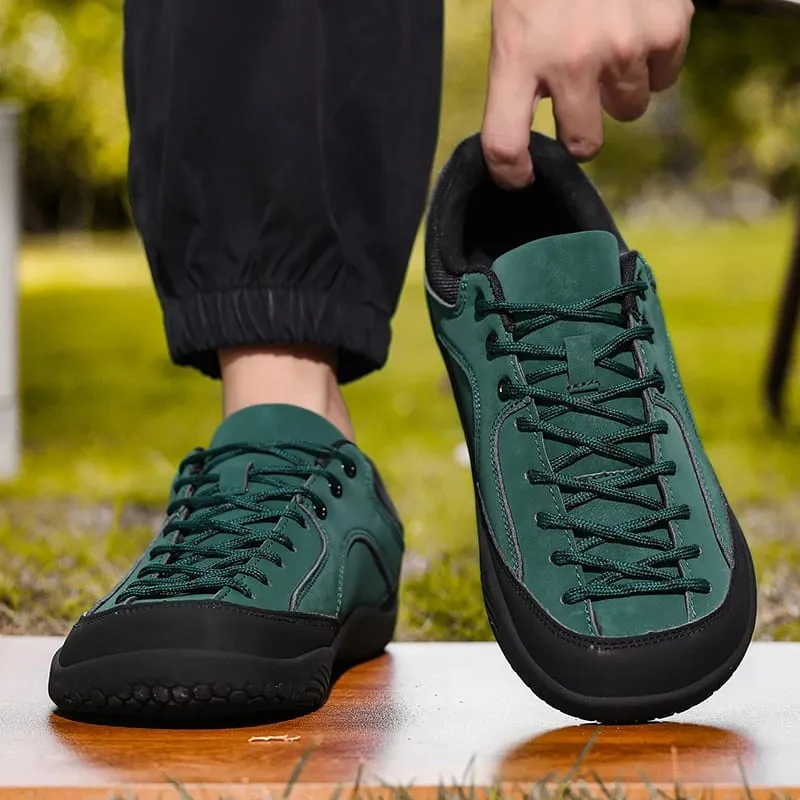 Outdoor Men Casual Sneakers Minimalist Wide Toe Barefoot Shoes Lightweight Zero Soles Walking Hiking Shoes Couple Climbing Shoes