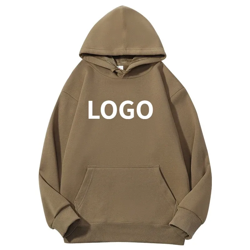 Customize Your Brand Logo Autumn Winter Mens Hoodies High-quality Heavy Weight Cotton Sweatshirt DIY Team Clothing Customization