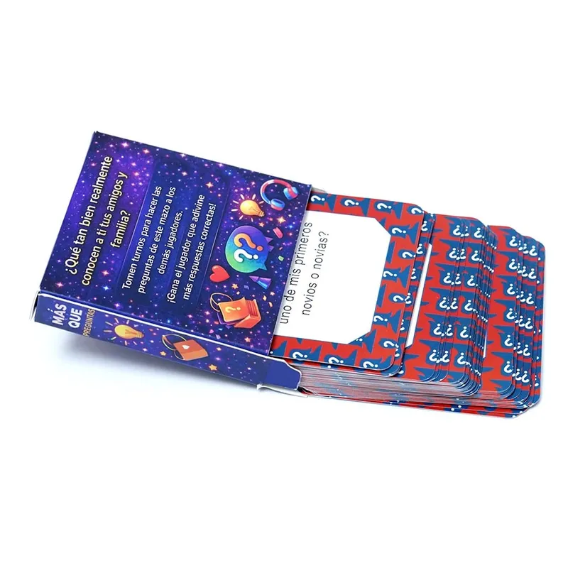 Español Mas Que Preguntas Juego de Cartas de Preguntas para Amigos Familia y Parejas Juego de Mesa Conversacional