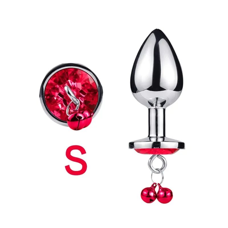3 Sizes Metal Bell-shaped Anal Plug Traction Chain Anal Massage Prostate Stimulation Massage Tools Adult Sex Toys For Couples