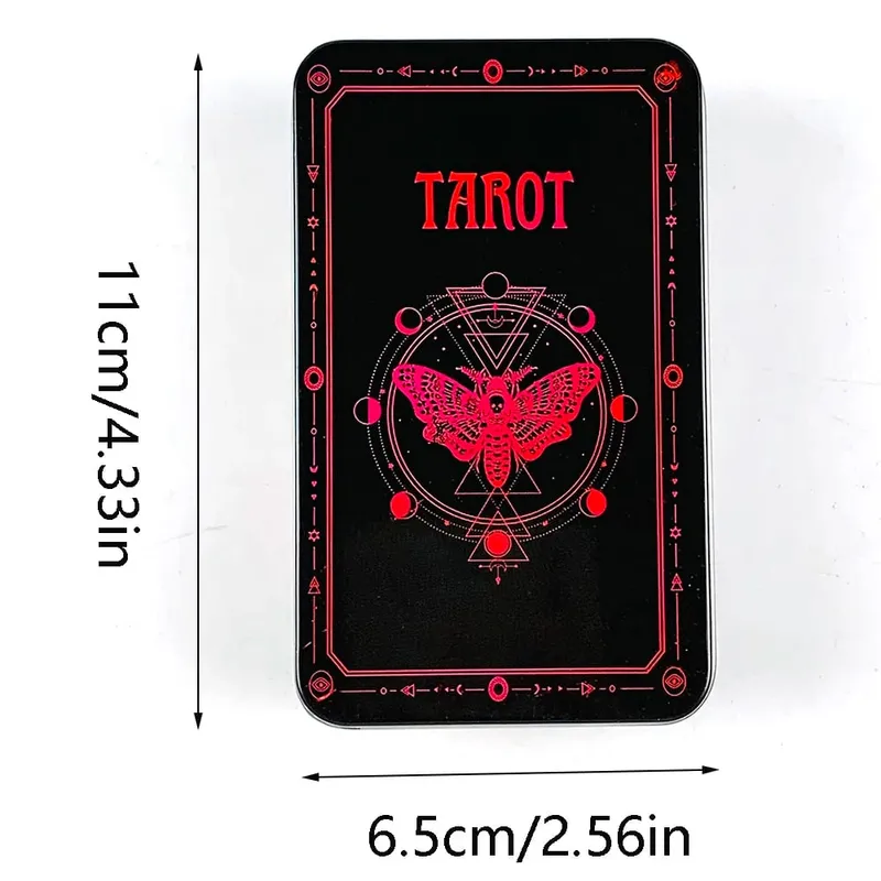 Occult Tarot In A Tin Metal Box Tarot Deck With PDF Guide Book Fate Divination Cards Game Great For Beginners & Party Games
