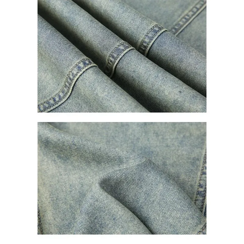 Man Pants Mens Jeans Summer New High Street Fashion Casual Thin Ice Silk Curved Blade Trousers For Men