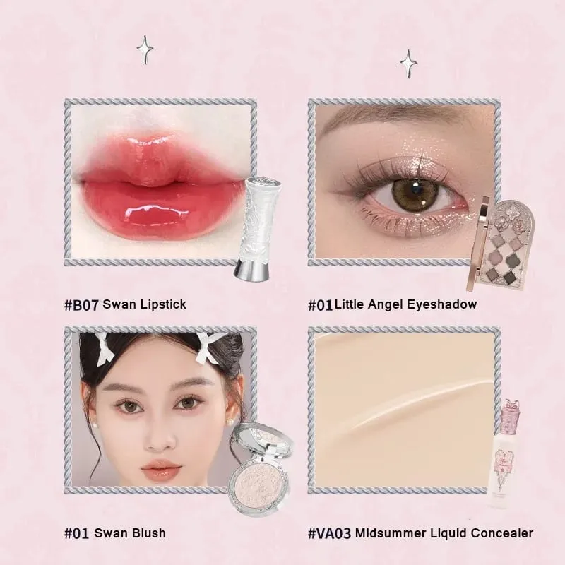 Flower Know Little Angel Collection Kotak Hadiah Makeup Eyeshadow Blush Cream Matte Lipstik Highlighter Kit Lengkap Semua Dalam Satu