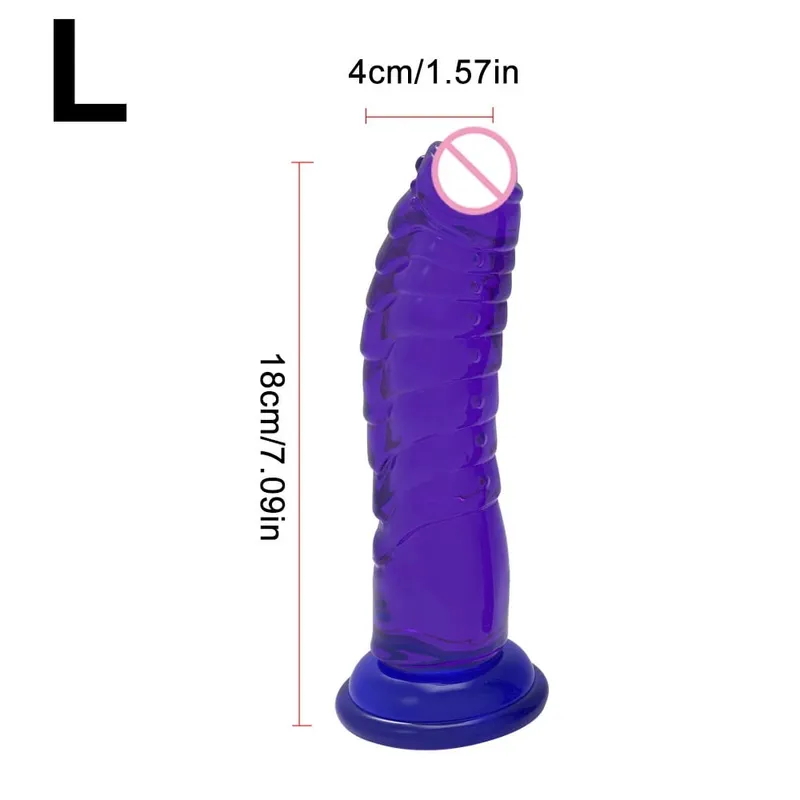 Realistic Black Dildo with Strong Suction Cup Base Soft Penis Sex Toy for Women and Men Hands Free Anal Vaginal Adult Toy in M