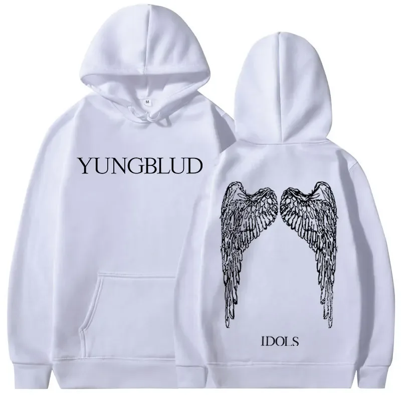 Yungblud idols asas álbum tour 2025 hoodies das mulheres dos homens do vintage moda moletom com capuz hip hop pullovers de grandes dimensões streetwear