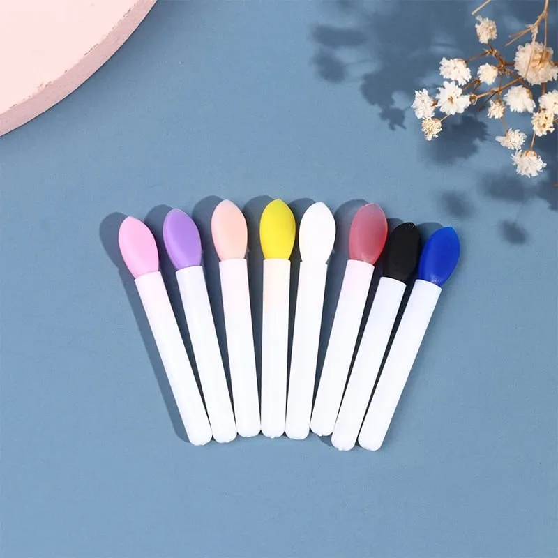 10pcs Silicone Lip Brush Set Small Makeup Brushes Lipstick Applicator Brushes For Lip Care Makeup Use