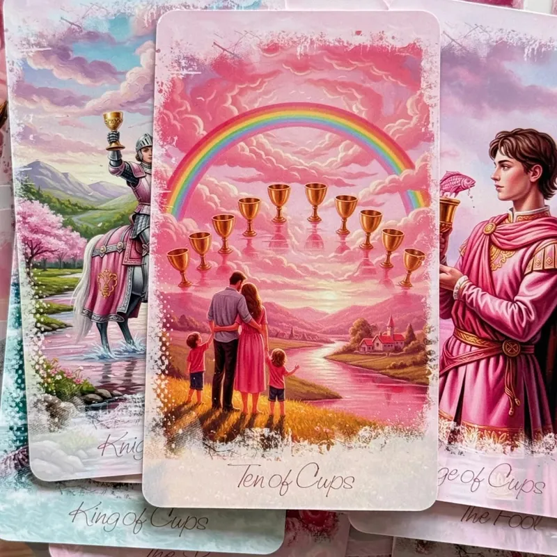 Romantic Tarot Cards in Metal Box With Paper Guidebook 12*7cm Rose Series Divine Guidance Board Games