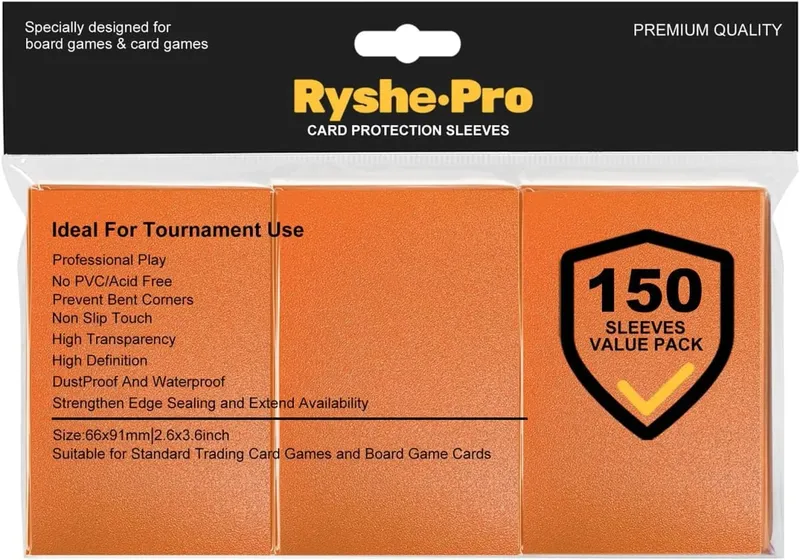 Ryshepro Premium Card Sleeves for MTG Card Game 150PCS Sleeves for TCG Yogioh Cards 66x91mm Card Protectors for Baseball Sports