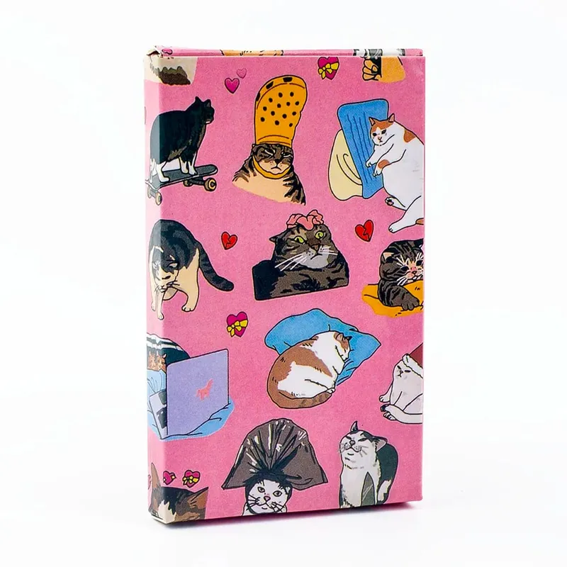 Original Cat Meme Tarot Deck 22 Major Arcana Funny Witchy Cat Kawaii Uwu Design Pink Cute Tarot for Entertainment