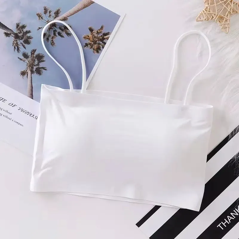 Comfortable Waist Beauty Back Wrap Chest Tube Top Girl No Steel Ring Camisole Bra Underwear New Female Simple Beauty Back