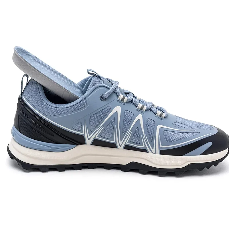 Unisex Wide Width Hiking Sneakers Outdoor Trail Running Shoes Artificial Leather Non Slip Lace-Up Walking Sneaker