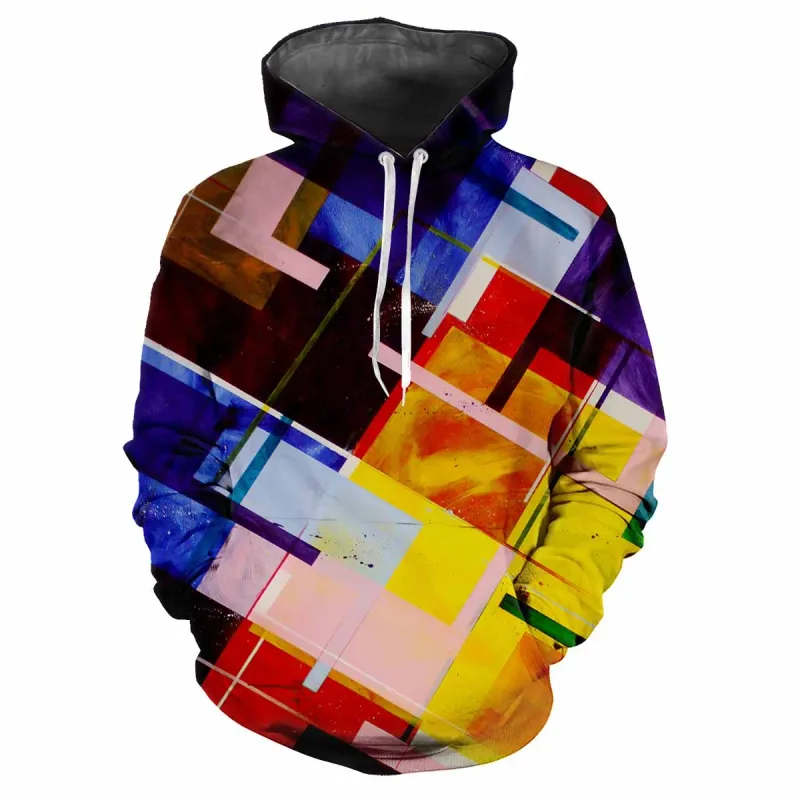 2024 moda minimalista cuadros 3D impreso hombres Tops Casual suave comodidad elegante sudaderas con capucha para hombres personalizar deportes al aire libre Sudadera con capucha