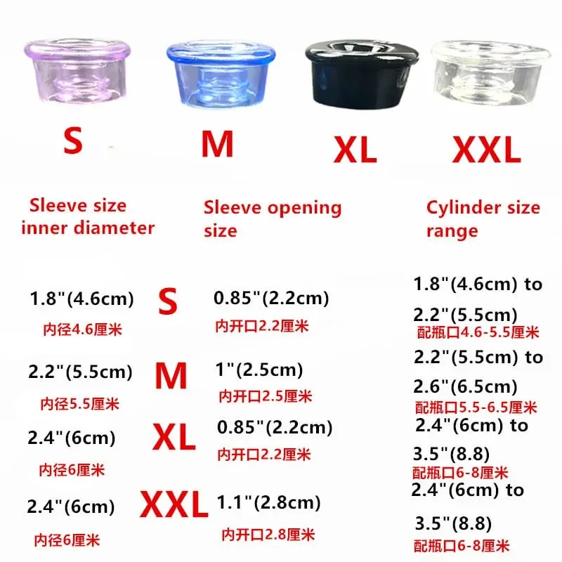 Penis Pump Sleeve Silicone Seal Sleeve for Cylinder 4.6-7cm Sex Toy for Men