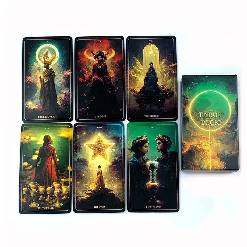 Tarot Deck A 78PCS Cards Deck Fate Divination Table Games Family Party Entertainment Game Tools Spiritual Guidance & Collectors