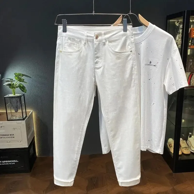 Men's 2026 Spring Summer Casual Daily Slim Skinny Stretch Jeans
