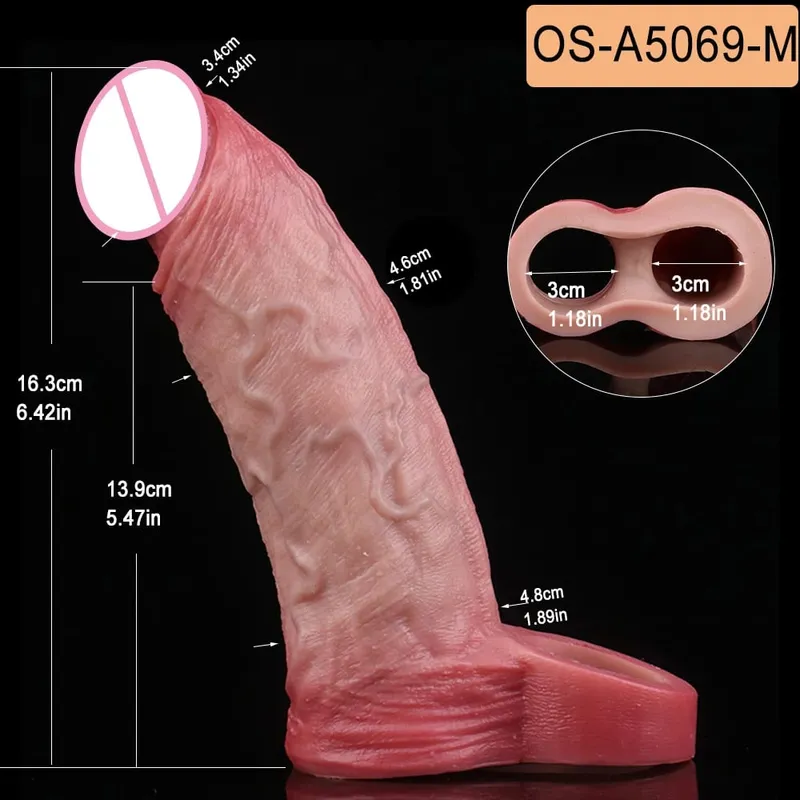 Đóng Đầu Thực Tế Dương Vật Tay Đồ Chơi Tình Dục Cho Nam Trì Hoãn Xuất Tinh Dick Mở Rộng Dành Cho Các Cặp Đôi Khoái Cảm Tình Dục Sexshop
