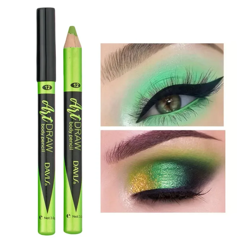 15 Farben Eyeliner Lip Liner Stift Schwarz Blau Mehrfarbig Metallic Perlmutt Glitzer Matt Finish Punk Smokey Style Augen Make-up Stift