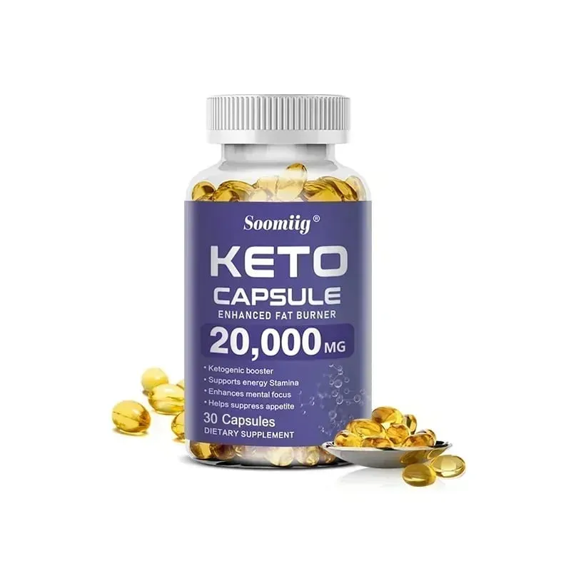 Kapsul Suplemen Keto BHB & Cuka Epal Pengurusan Berat Membersih Detoks Pembakaran Lemak Penahan Selera Makan NON-GMO