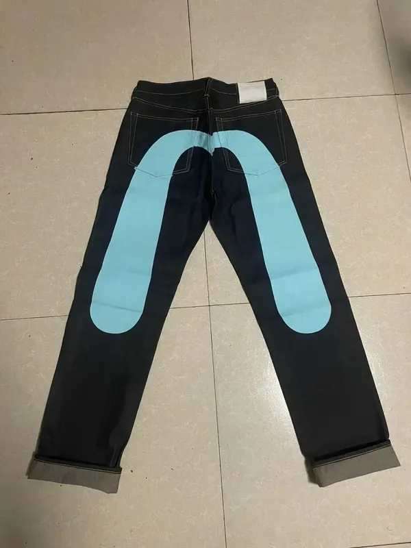 Jaren '90 Retro Y2K Nieuwe Hip Hop Rechte Jeans Straat Bestverkopende Gepersonaliseerde Bedrukking High Street Heren Casual Losse Jeans Paar