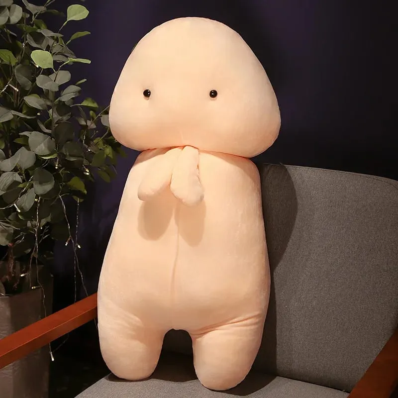 1pc Cute Penis Plush Pillow Wings Pink Long Plushie Human Figured Bolster Sexy Men's Gift