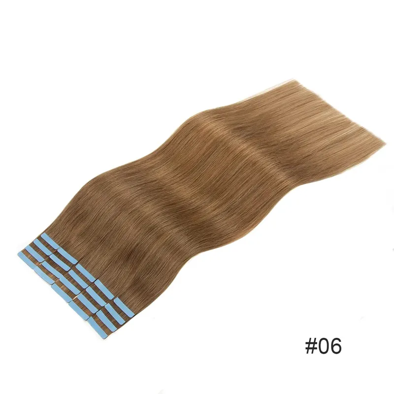 Tape In Hair Extensions Human Hair Skin Weft Remy Natural Tape in Extensions 40-50G/Pack Full 12-24 inch Tape-Ins