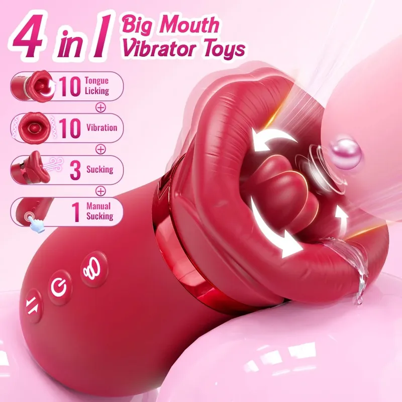 Zungenwackelvibrator für Frauen, Vakuumsauger, Klitoris-Stimulator, weiblicher Masturbator, Brustwarzen, Klitoris-Sauger, Sexspielzeug für Frauen