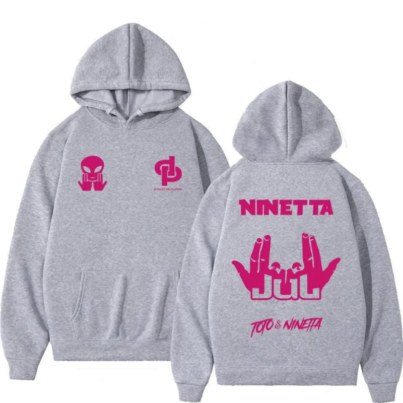 Rapper người Pháp JUL Merch Áo khoác nam nữ Quần áo thời trang Hip Hop Có mũ trùm đầu Áo Dài Tay Áo Chui Đầu Dạo Phố — image 6