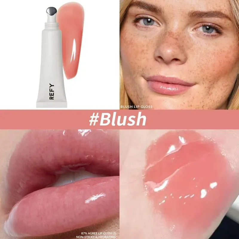 Διάφανο ενυδατικό Lip Gloss με Αντικολλητικό Υαλουρονικό Οξύ Λειαίνει τα χείλη Θρεπτικά Ενυδατικά Clear Lip Care Makeup