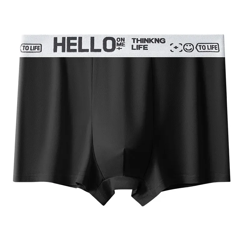1pcs Men's Boxer Briefs Male Sport Shorts Teenager High Stretch Underwear Breathable Fashion Soft Comfortable Underpant