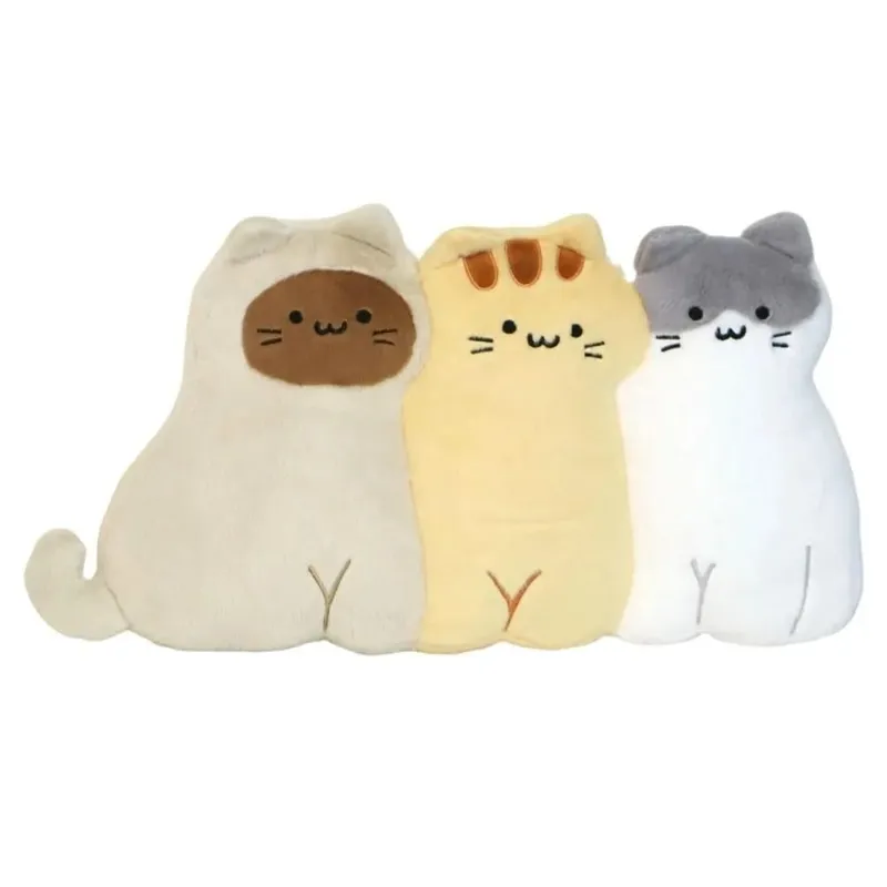 PP Cotton Filled Plush Throw Pillow Cute Cartoon Adorable Companion Cat Dog Plush Toy Soft Fluffy Animal Shaped Cushion
