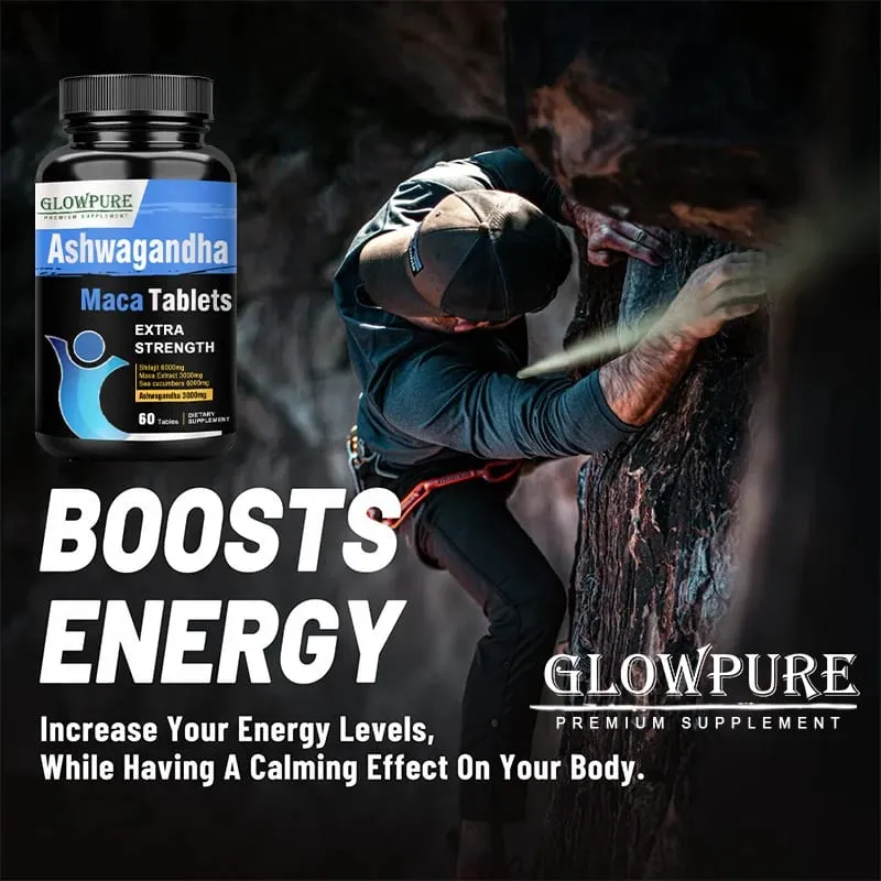 Powerful Herbal & Marine Blend Vitamin for Men Energy Male Vitality and Overall Wellness Enhancing Supplement