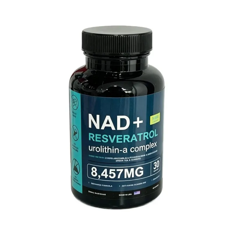 NAD+ Capsules Liposomal Supplement for Adults Supports Energy Cellular Health with Urolithin A Resveratrol & Green Tea 60 Counts