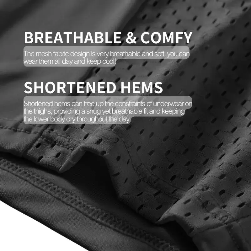 ชายผ้าไหมน้ำแข็ง BoxerBriefs ทองดอกไม้เข็มขัด Breathable ชุดชั้นใน Quick-DRY Skin-Friendly กางเกงกีฬา PLUS ขนาดสำหรับฤดูร้อน
