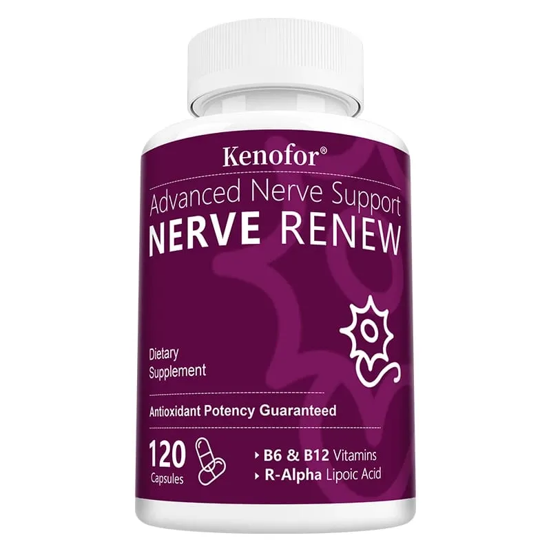 Nerve Renew Advanced Nerve Support - 300mg R-Alpha Lipoic Acid - Supports Brain Skin Nervous System Health and Antioxidants