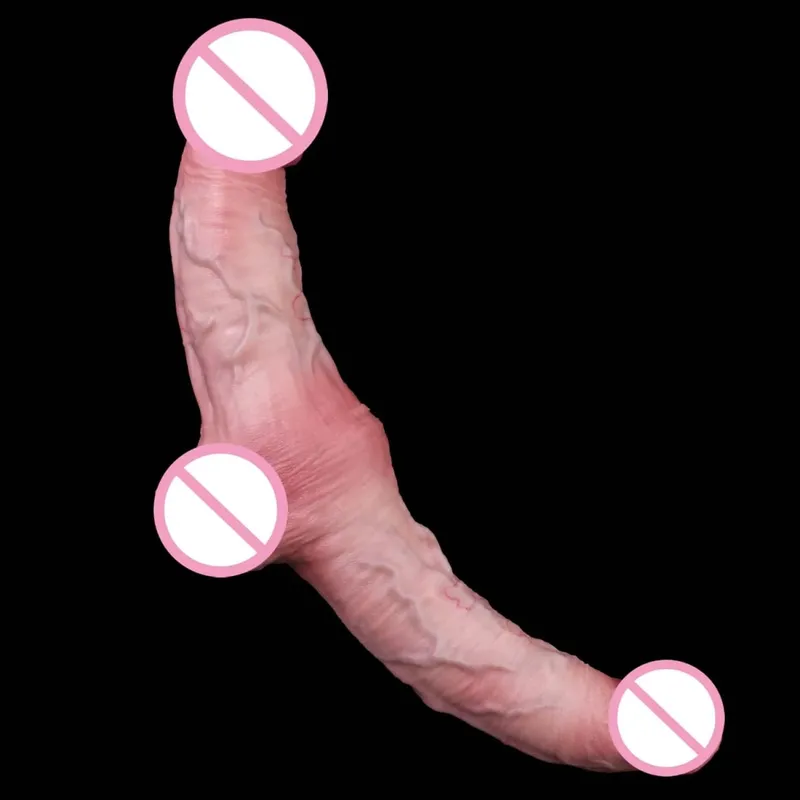 Thực Tế Dương Vật Giả 2 Mặt Buttplug Cặp Đôi Buttplug Silicone Mềm Điểm G Kích Thích Hậu Môn Dilator Dual Cuối Dương Vật Đồ Chơi Tình Dục — image 3