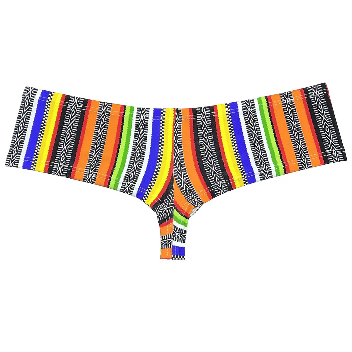 Sexy Mens Print Swim Thongs Ultrathin Quick-dry Swimwear Low-rise Bikini-Style Back Briefs Underwear Elastic Boxer Shorts Beach