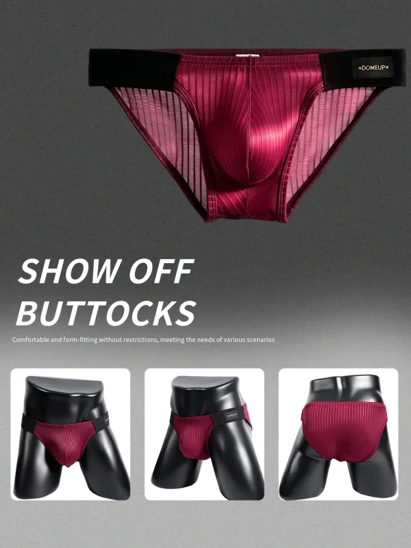 New Men's Silky Mercerized Briefs Quick‑Dry Breathable Lightweight Premium Texture Gym Workout Sports Male Underpants