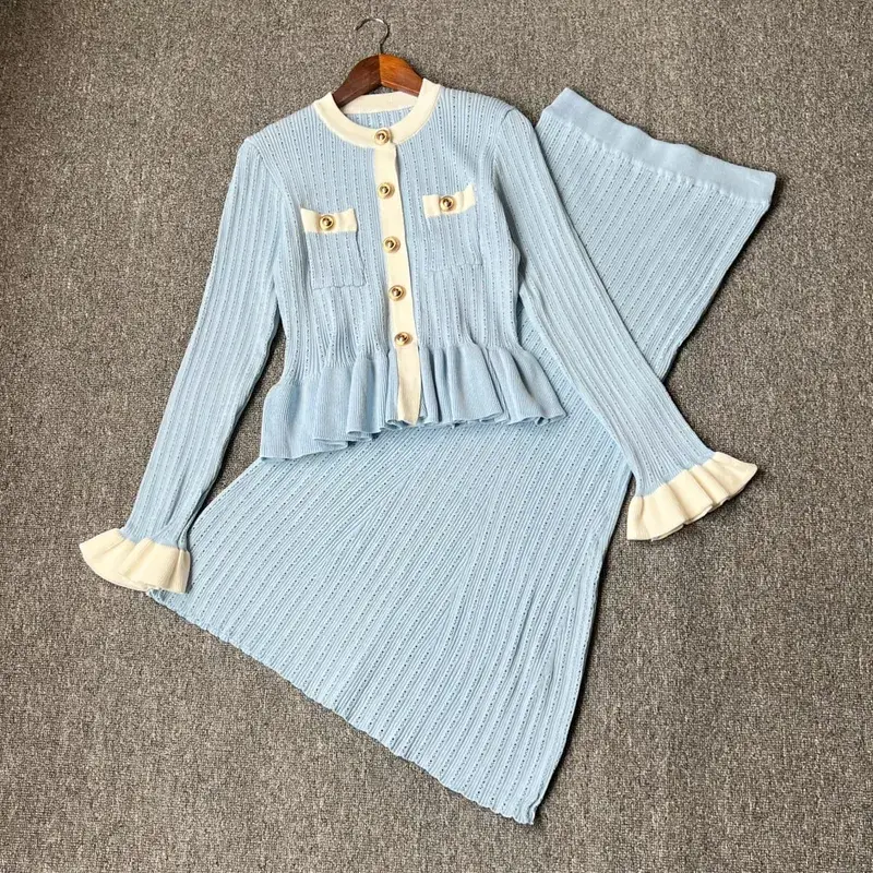 Yuoomuoo marca moda de uma peça de malha maxi vestido feminino elegante com decote em v babados cintura fina bodycon camisola vestido de festa