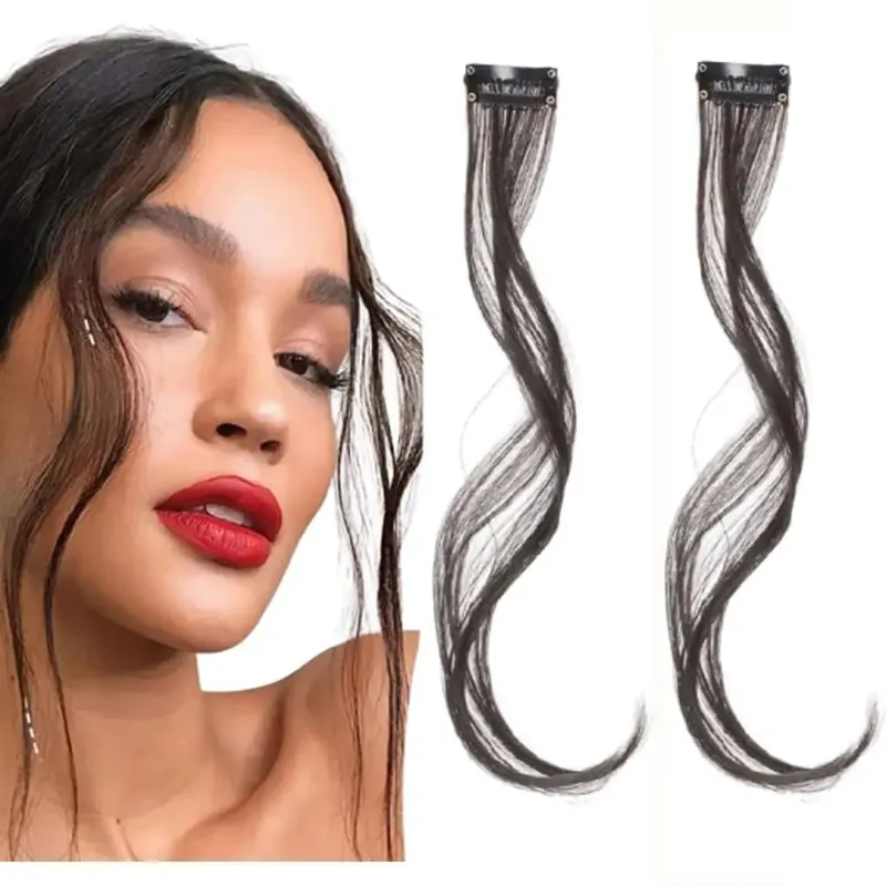 Curly Wavy Clip-in Synthetic Hair Extensions More Colorful Hair Accessories for Women,ins Hair Extension Clip — image 7