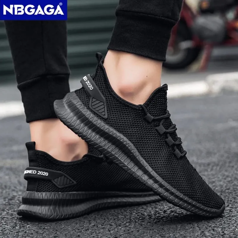 Lightweight Men's Black Sneaker Casual Sport Running Lace-up Outdoor Man Breathable Mesh Walking Shoes