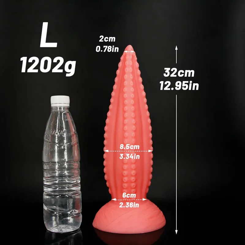 5 Sizes Big Anal Dildos Soft Silicone Long Butt Plug Monster Dildo Huge Pink Tentacle Dildo Masturbate Sex Toys for Women Men