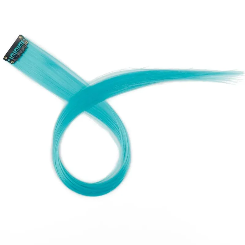 45cm Straight Clip‑on Synthetic Hair Pieces One‑Piece Bright Color Hair Extension Clips DIY Cosplay Hair Accessories