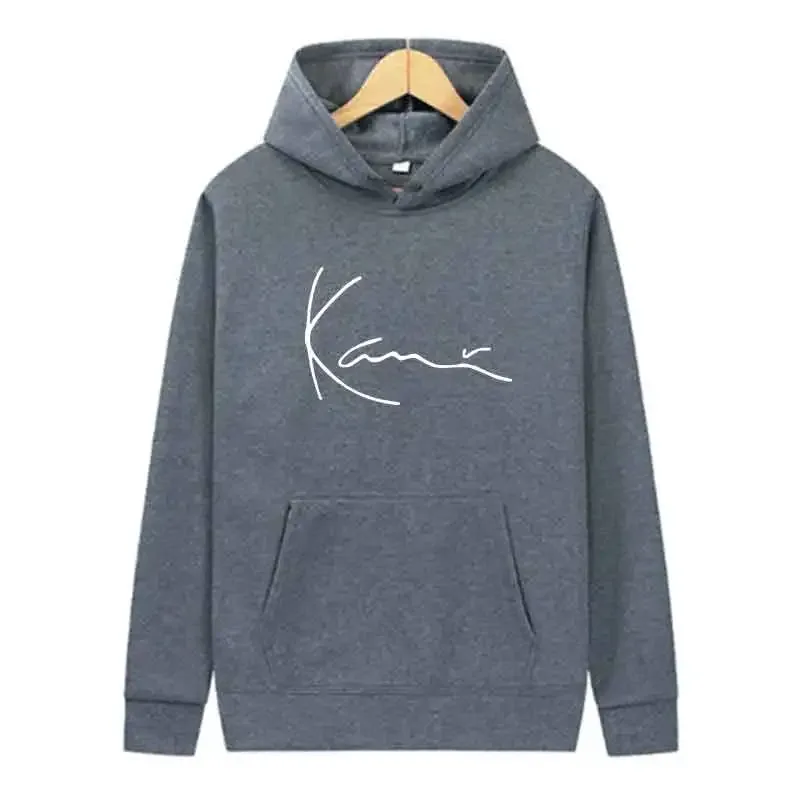 Men Blue White Fashion Trends Hoodie Print Casual Streetwear Sports Jogging Sweatshirt Pullover Spring Autumn Daily Unisex Cloth