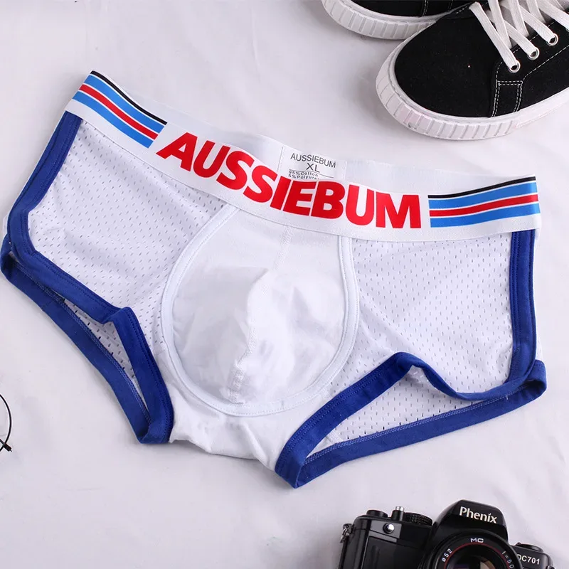 Cotton men's underwear men's boxers net through u convex design boxers boxers men's underwear