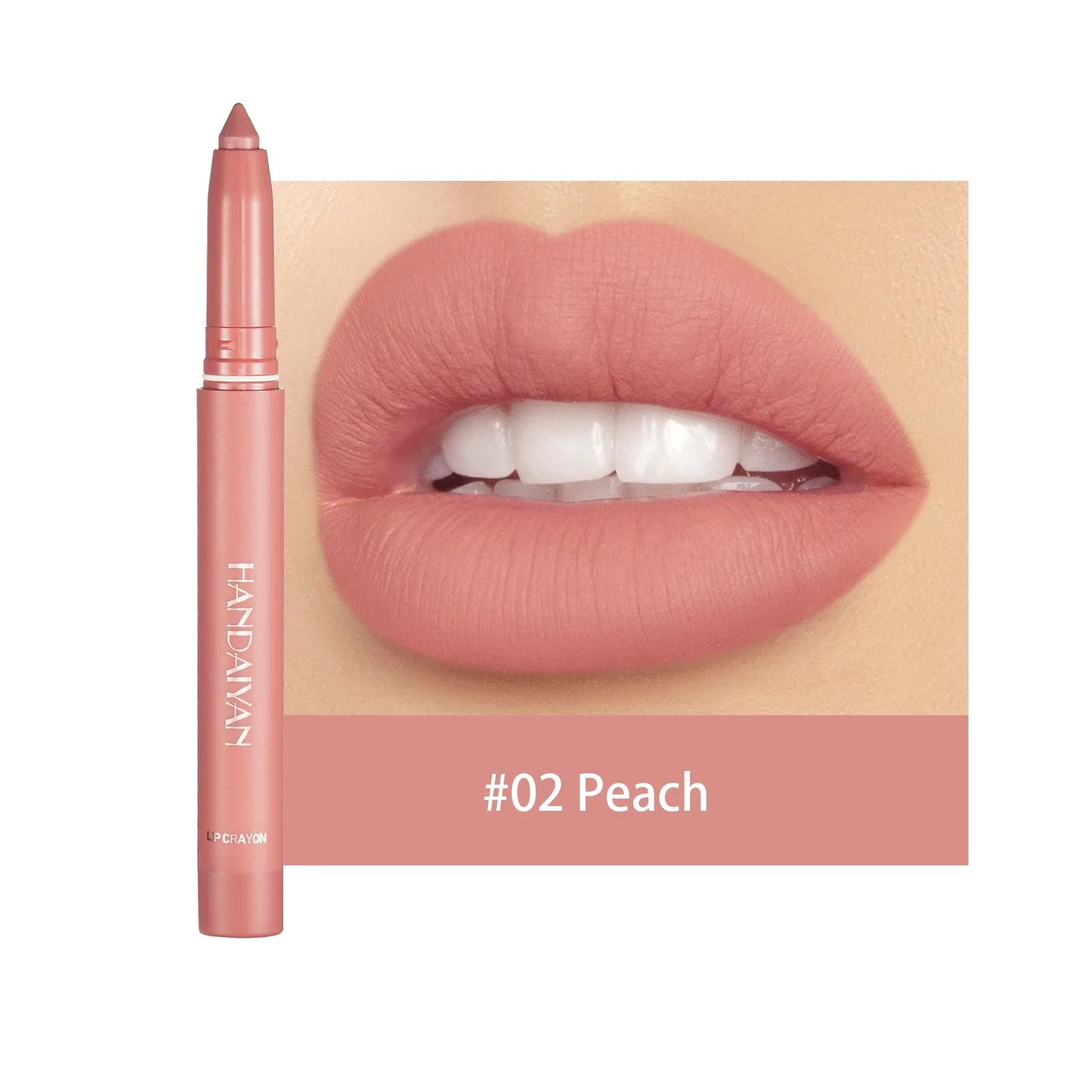 Lápis de veludo fosco para lábios, 6 cores, nude, vermelho escuro, sexy, batom à prova d'água, longa duração, renderização de cores, cosméticos de beleza para lábios