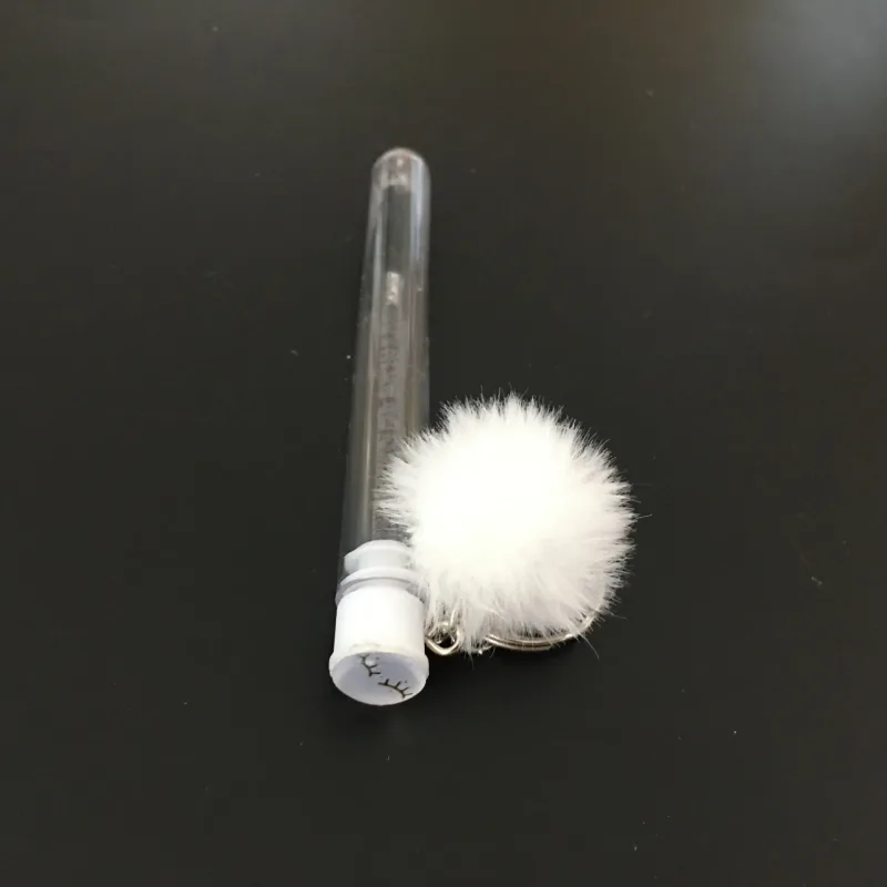 1pc Reusable Eyelash Brush with Key Ring Plush Ball Mascara Wand for Eyelash Extension Crystal Eyebrow Brush Make up Brushes