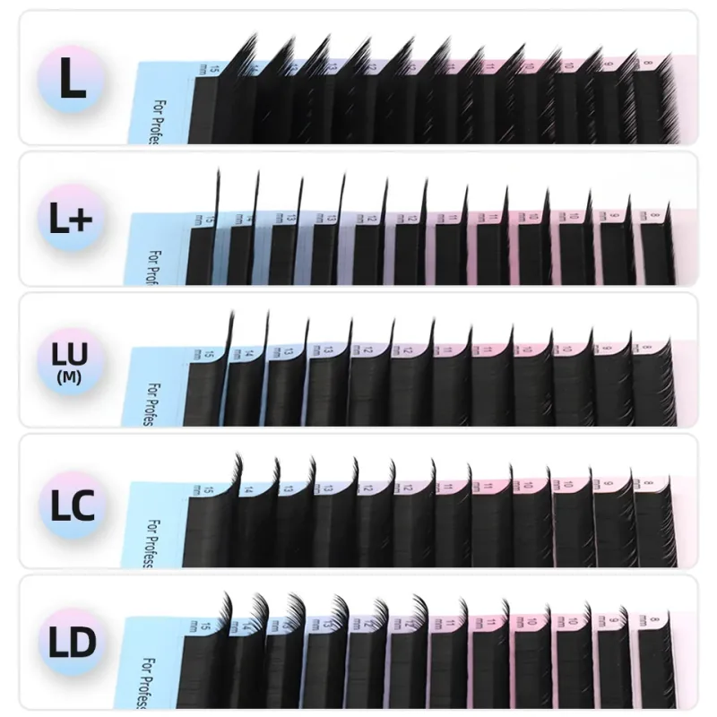 Rujade L M Curl Russian Volume Individual Eyelash Extension Natural Soft L/L+/LC/LD/LU(M) Curl Professional Makeup False Lashes